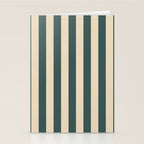 Green And Cream Vertical Stripes Stationery Card Gallery Image 2
