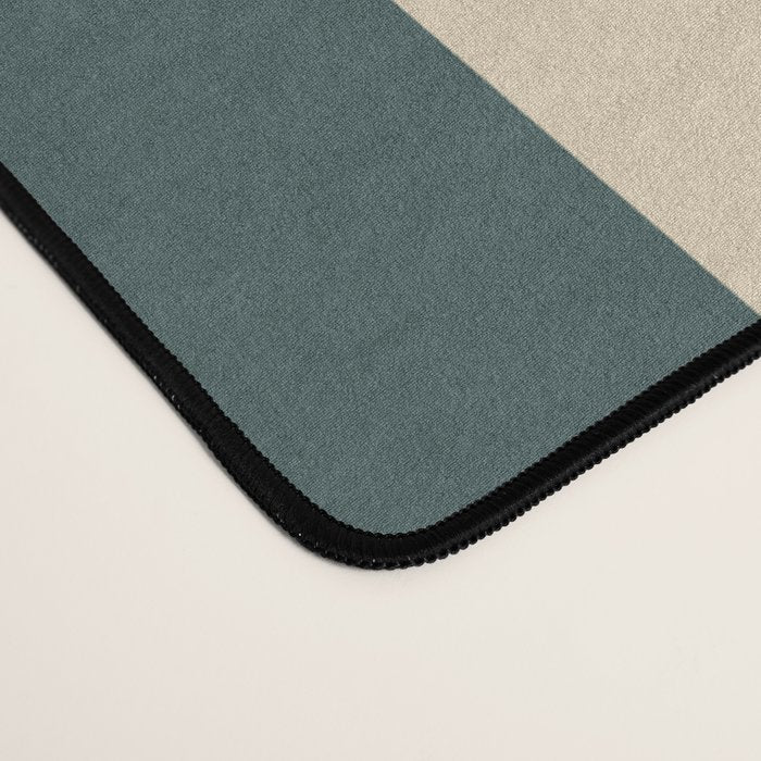 Green And Cream Vertical Stripes Desk Mat Gallery Image 4