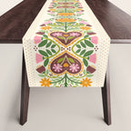 Let your Love Bloom Floral Folk Art Table Runner Gallery Image 1