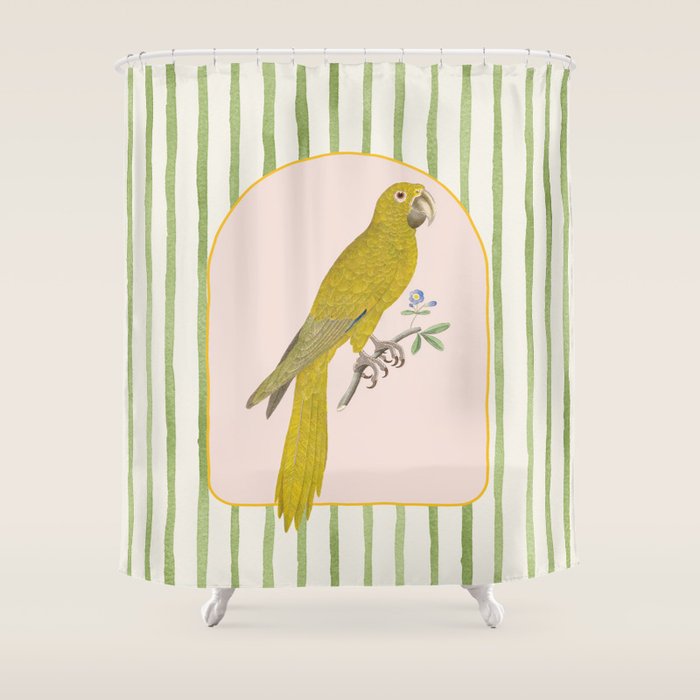 Yellow Parrot Shower Curtain Gallery Image 1
