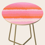 Pink and Orange, Blended Abstract Stripes, Sunset Vibes Side Table Gallery Image 2