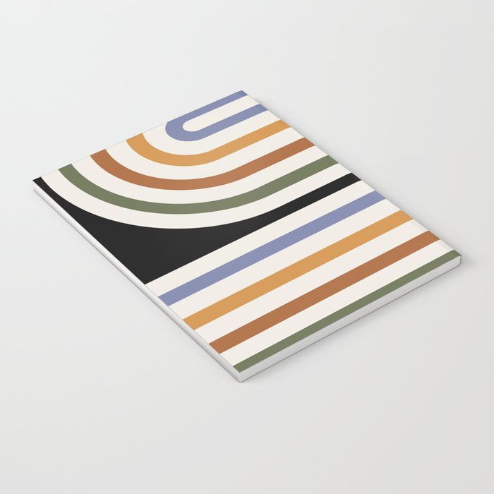Bold Curvature Stripes VIII Notebook Gallery Image 3