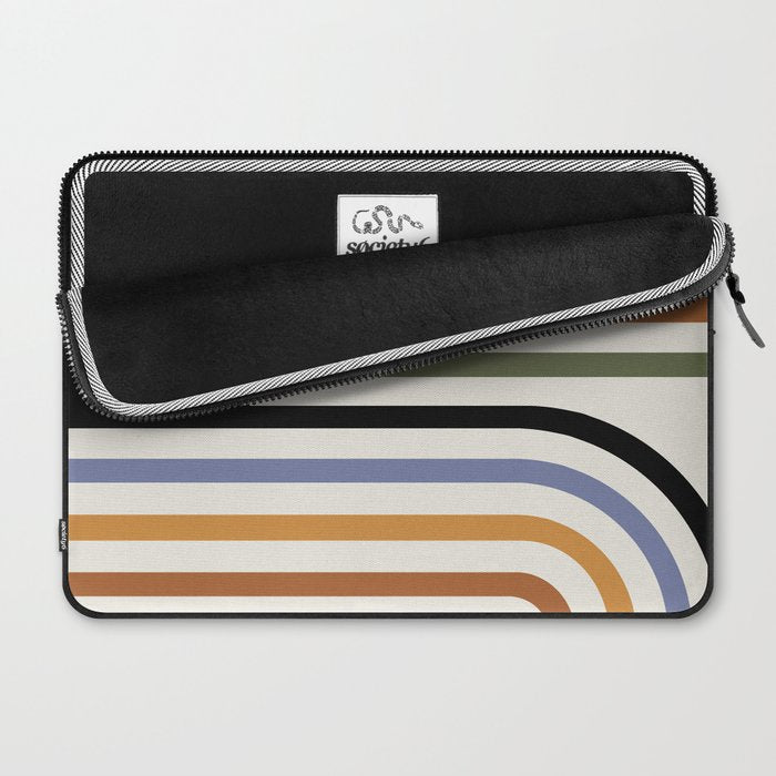 Bold Curvature Stripes VIII Laptop Sleeve Gallery Image 2