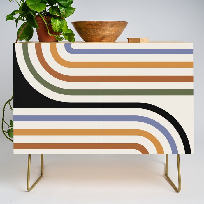 Bold Curvature Stripes VIII Credenza Gallery Image 1