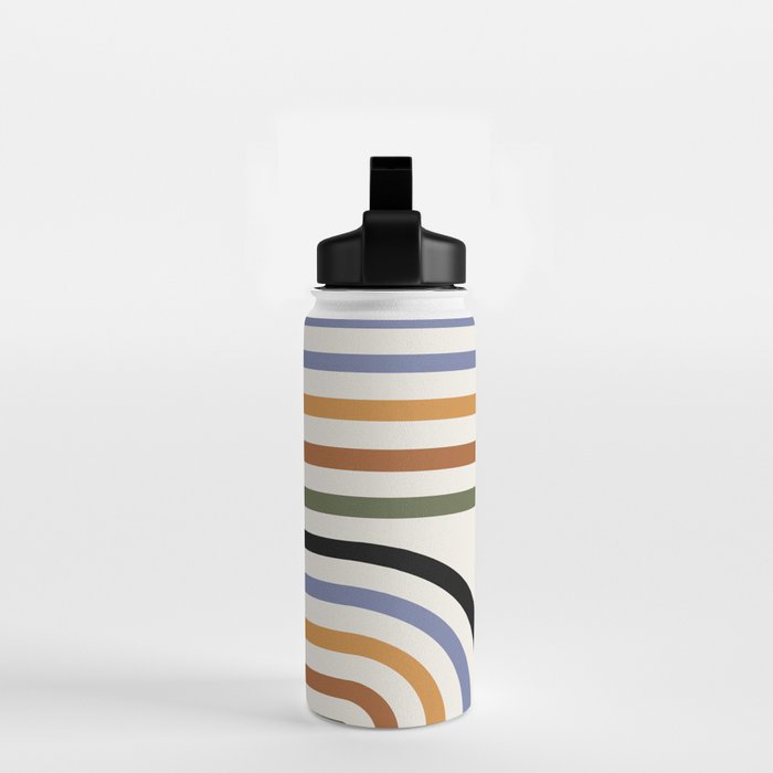 Bold Curvature Stripes VIII Water Bottle Gallery Image 2