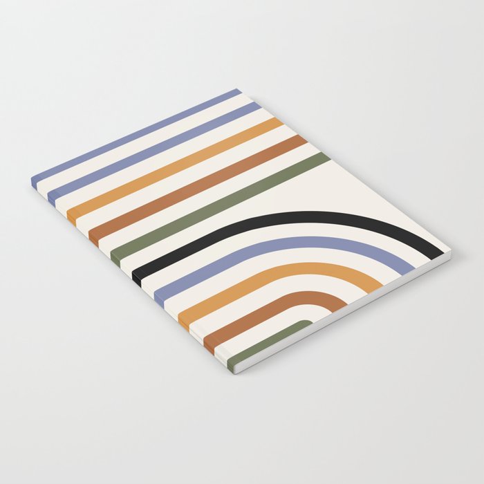 Bold Curvature Stripes VIII Notebook Gallery Image 1