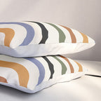 Bold Curvature Stripes VIII Pillow Sham Gallery Image 3