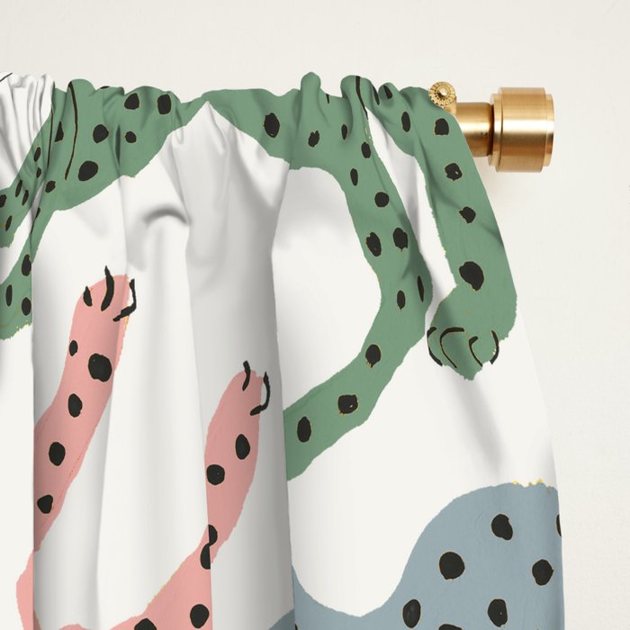 Rainbow Cheetah Window Curtain Gallery Image 2