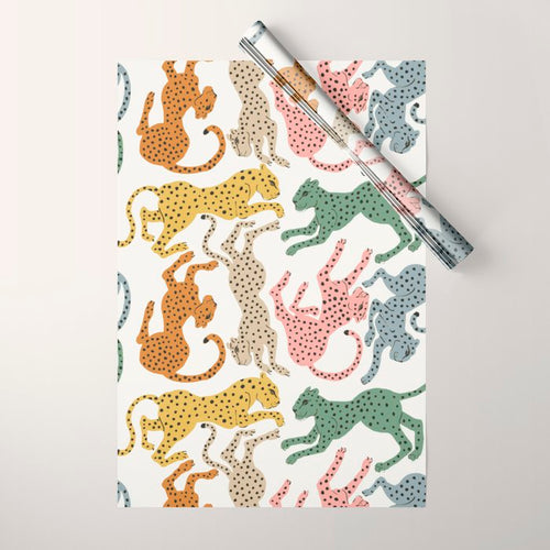 Rainbow Cheetah Wrapping Paper Gallery Image 1