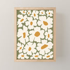 Cute retro floral art Mini Art Print Gallery Image 1