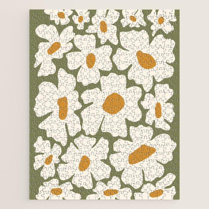 Cute retro floral art Jigsaw Puzzle Gallery Image 1