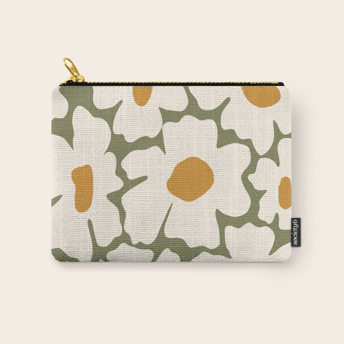 Cute retro floral art Carry All Pouch Gallery Image 1
