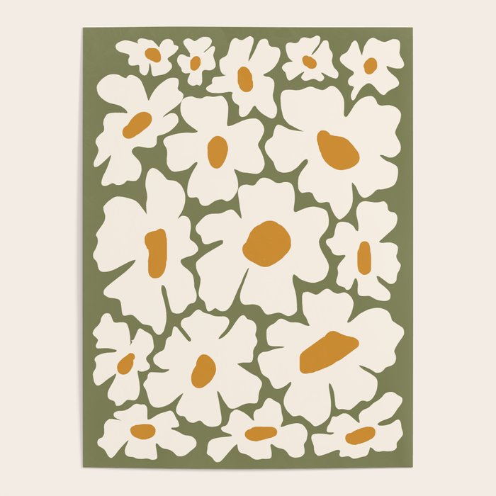 Cute retro floral art Poster Gallery Image 4