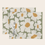 Cute retro floral art Placemat Gallery Image 1