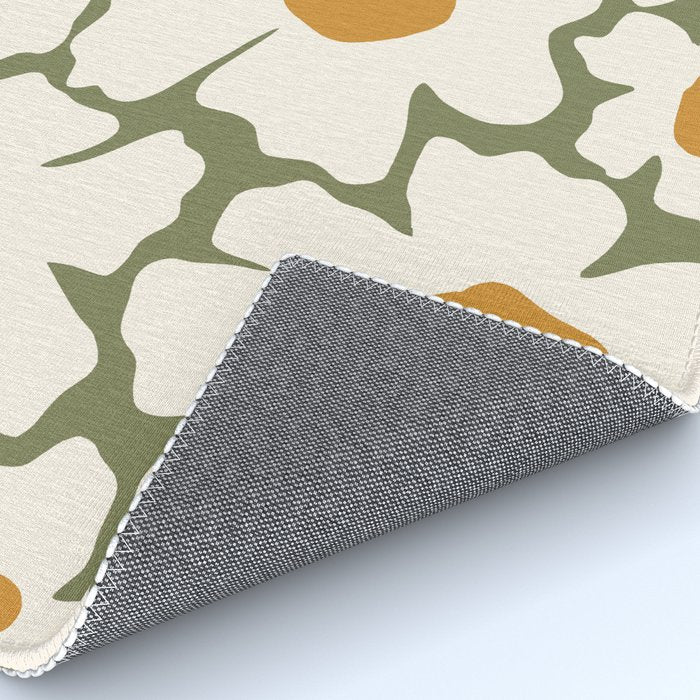 Cute retro floral art Rug Gallery Image 4