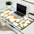Cute retro floral art Desk Mat Gallery Image 2
