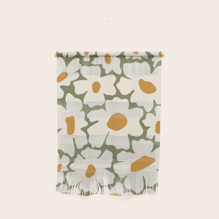 Cute retro floral art Wall Hanging Gallery Image 1