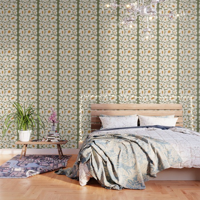Cute retro floral art Wallpaper Gallery Image 3