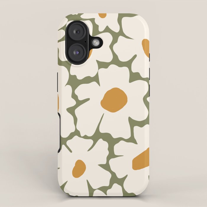 Cute retro floral art iPhone Case Gallery Image 1