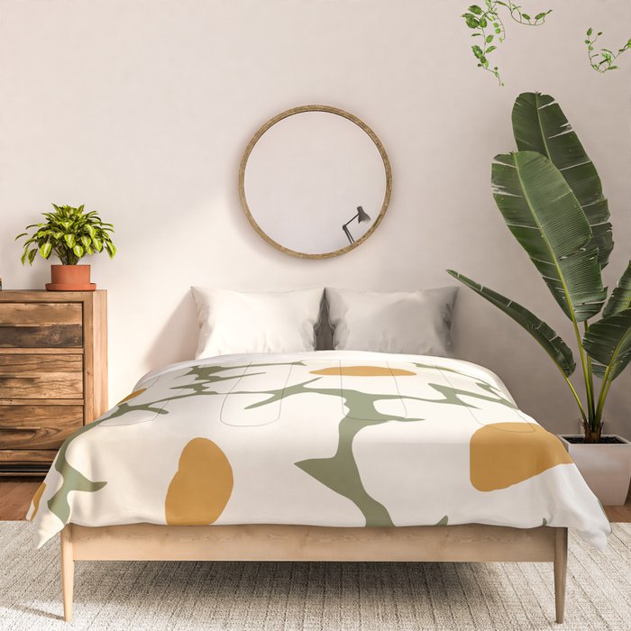 Cute retro floral art Comforter Gallery Image 3