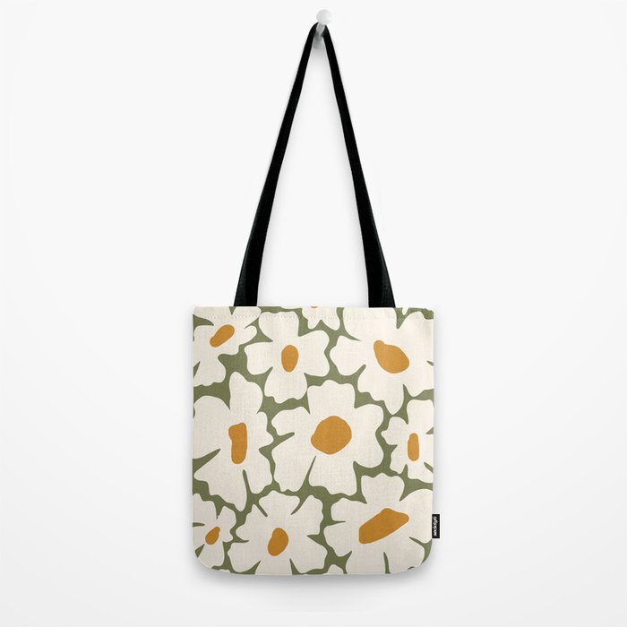 Cute retro floral art Tote Bag Gallery Image 2