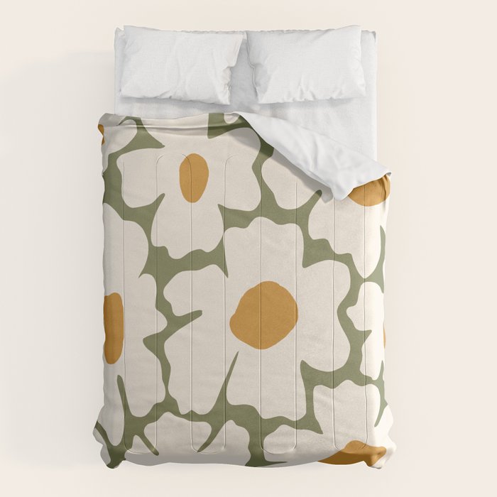 Cute retro floral art Comforter Gallery Image 1