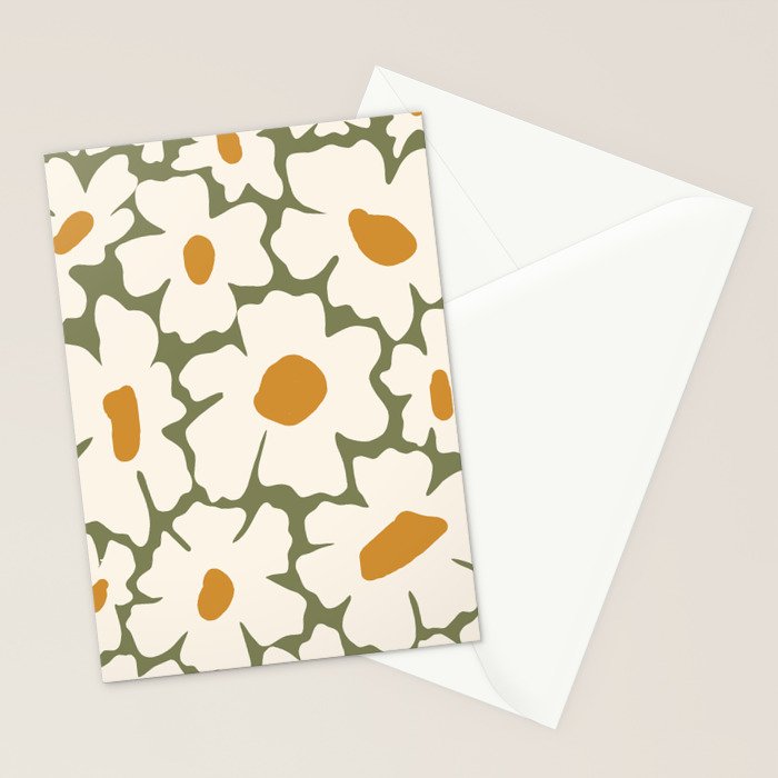Cute retro floral art Stationery Card Gallery Image 2