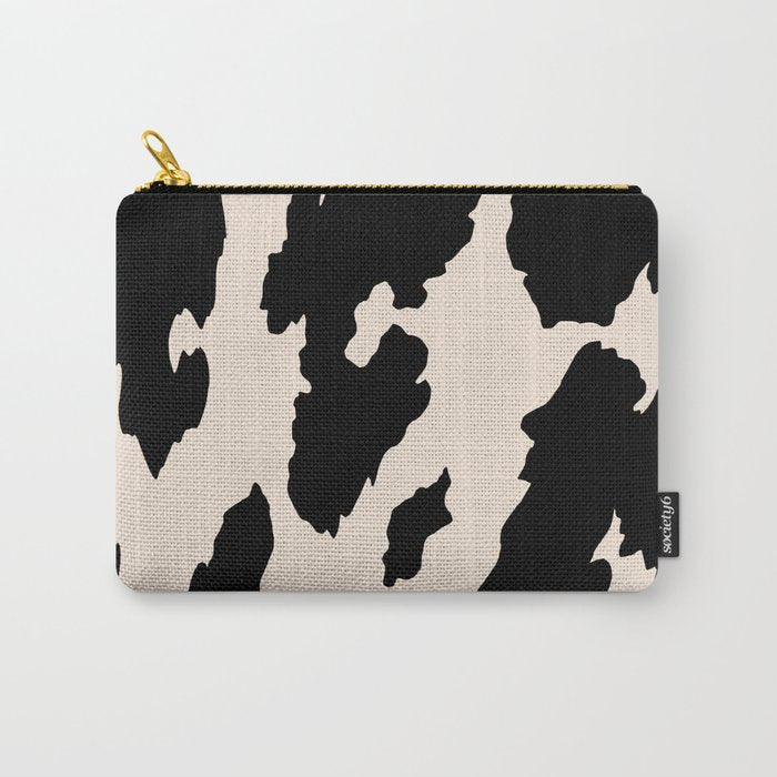 Cow Print (Light Beige & Black) Carry All Pouch Gallery Image 1
