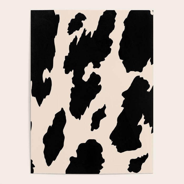 Cow Print (Light Beige & Black) Poster Gallery Image 4