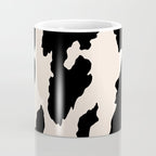 Cow Print (Light Beige & Black) Coffee Mug Gallery Image 4