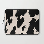 Cow Print (Light Beige & Black) Laptop Sleeve Gallery Image 1