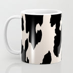 Cow Print (Light Beige & Black) Coffee Mug Gallery Image 3