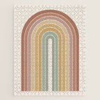 Gradient Arch XXVII Earthy Mid Century Modern Rainbow Jigsaw Puzzle Gallery Image 1
