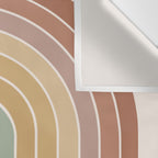 Gradient Arch XXVII Earthy Mid Century Modern Rainbow Wall Tapestry Gallery Image 3