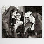 Nuns Smoking Vintage Photograph 1931 Jigsaw Puzzle Gallery Image 1
