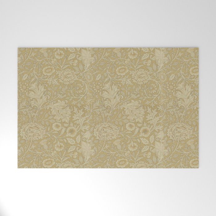 William Morris Vintage Double Bough Antique Gold Welcome Mat Gallery Image 1