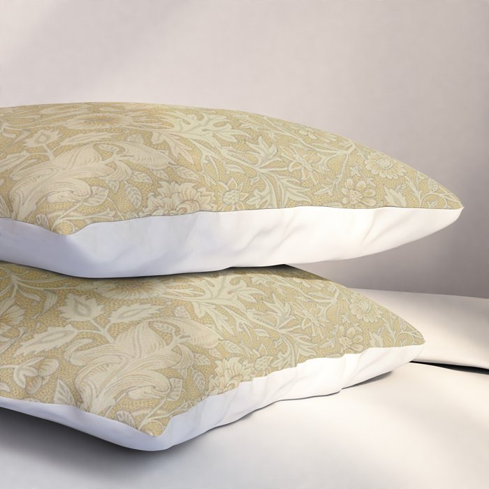 William Morris Vintage Double Bough Antique Gold Pillow Sham Gallery Image 3