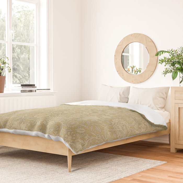 William Morris Vintage Double Bough Antique Gold Duvet Cover Gallery Image 2