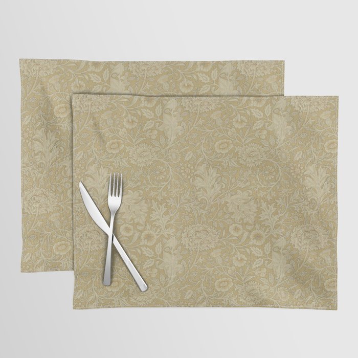William Morris Vintage Double Bough Antique Gold Placemat Gallery Image 1