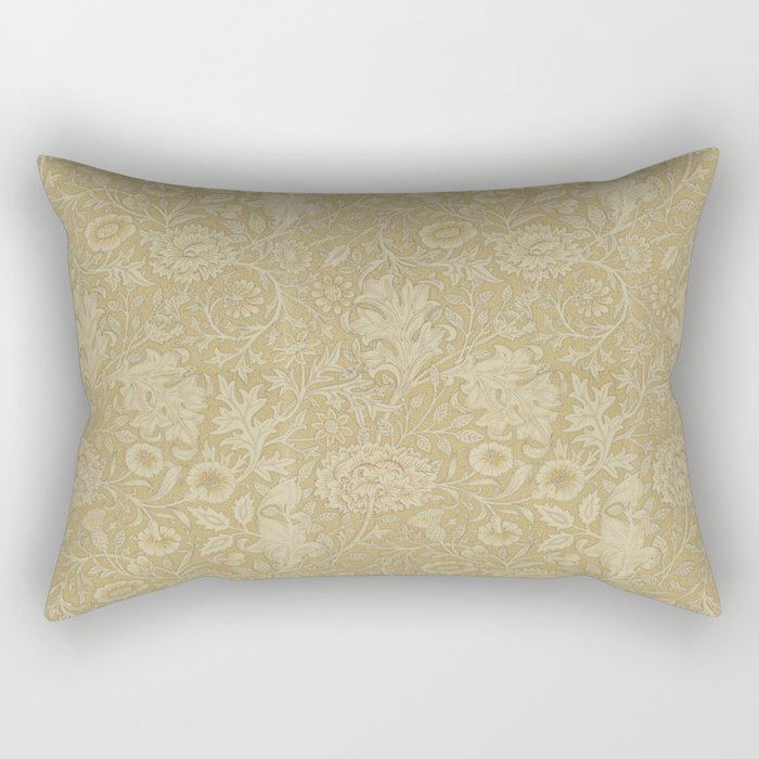 William Morris Vintage Double Bough Antique Gold Rectangular Pillow Gallery Image 1