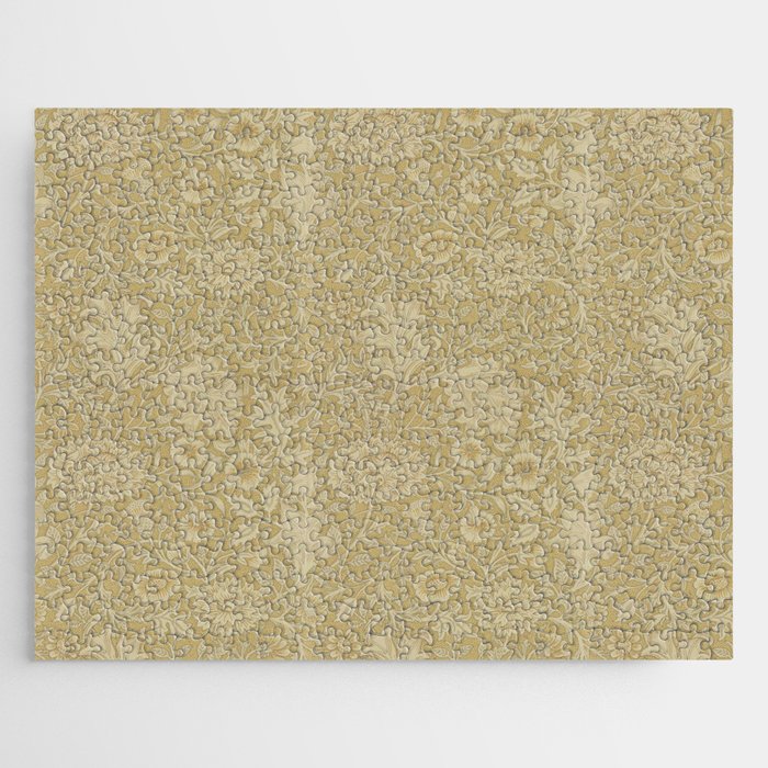 William Morris Vintage Double Bough Antique Gold Jigsaw Puzzle Gallery Image 1