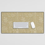 William Morris Vintage Double Bough Antique Gold Desk Mat Gallery Image 1