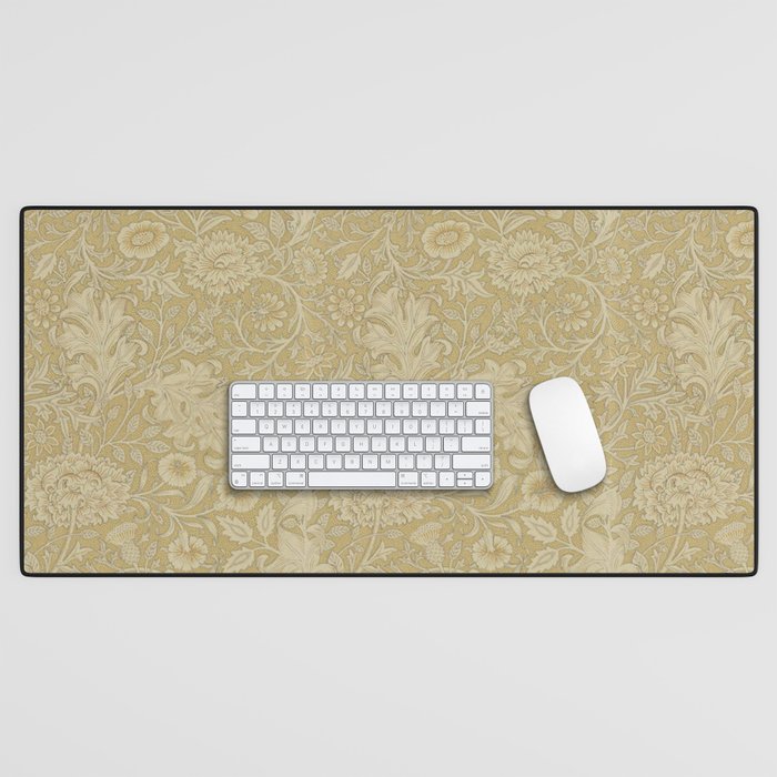 William Morris Vintage Double Bough Antique Gold Desk Mat Gallery Image 1