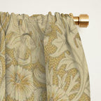 William Morris Vintage Double Bough Antique Gold Window Curtain Gallery Image 2