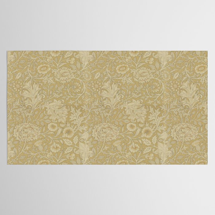 William Morris Vintage Double Bough Antique Gold Tablecloth Gallery Image 2