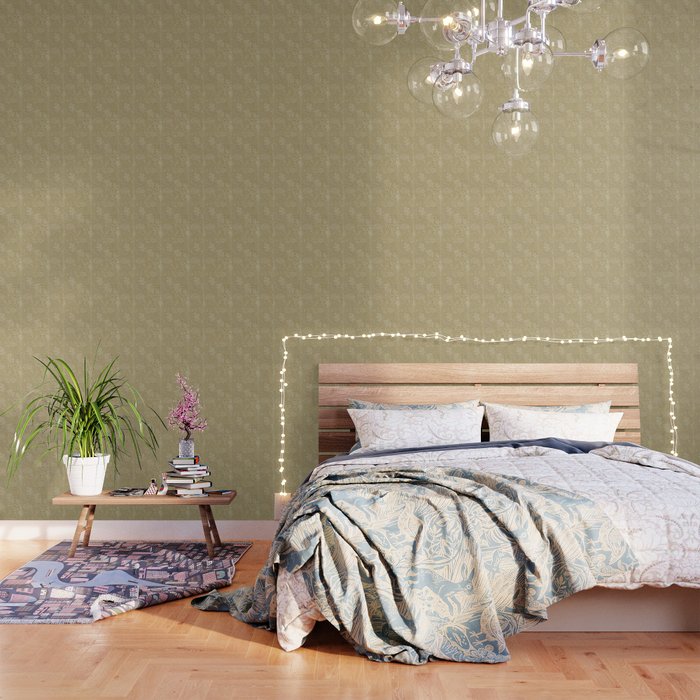William Morris Vintage Double Bough Antique Gold Wallpaper Gallery Image 3