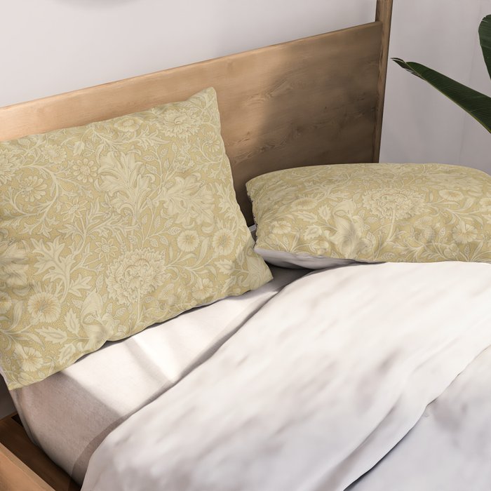 William Morris Vintage Double Bough Antique Gold Pillow Sham Gallery Image 2