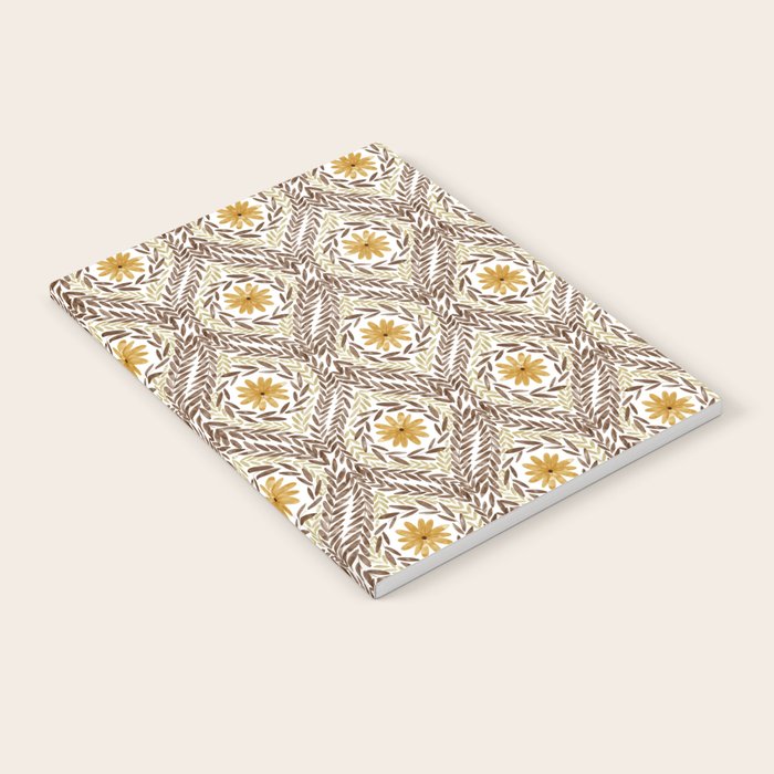 Golden Daisy Swirl Notebook Gallery Image 2