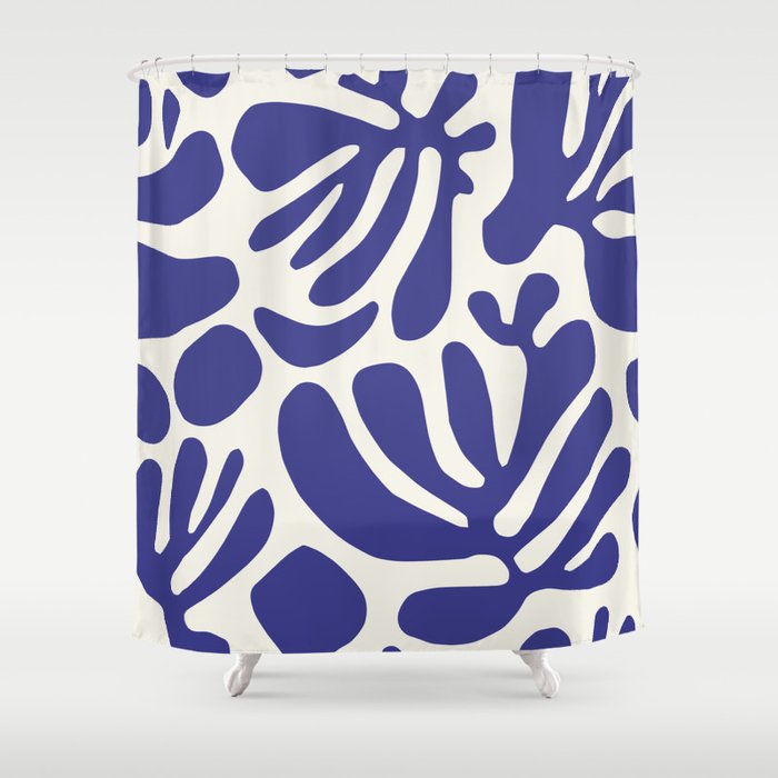 Abstract organic nature leaf art pattern Shower Curtain Gallery Image 1