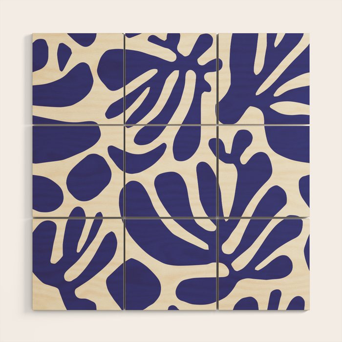 Abstract organic nature leaf art pattern Wood Wall Art Gallery Image 1